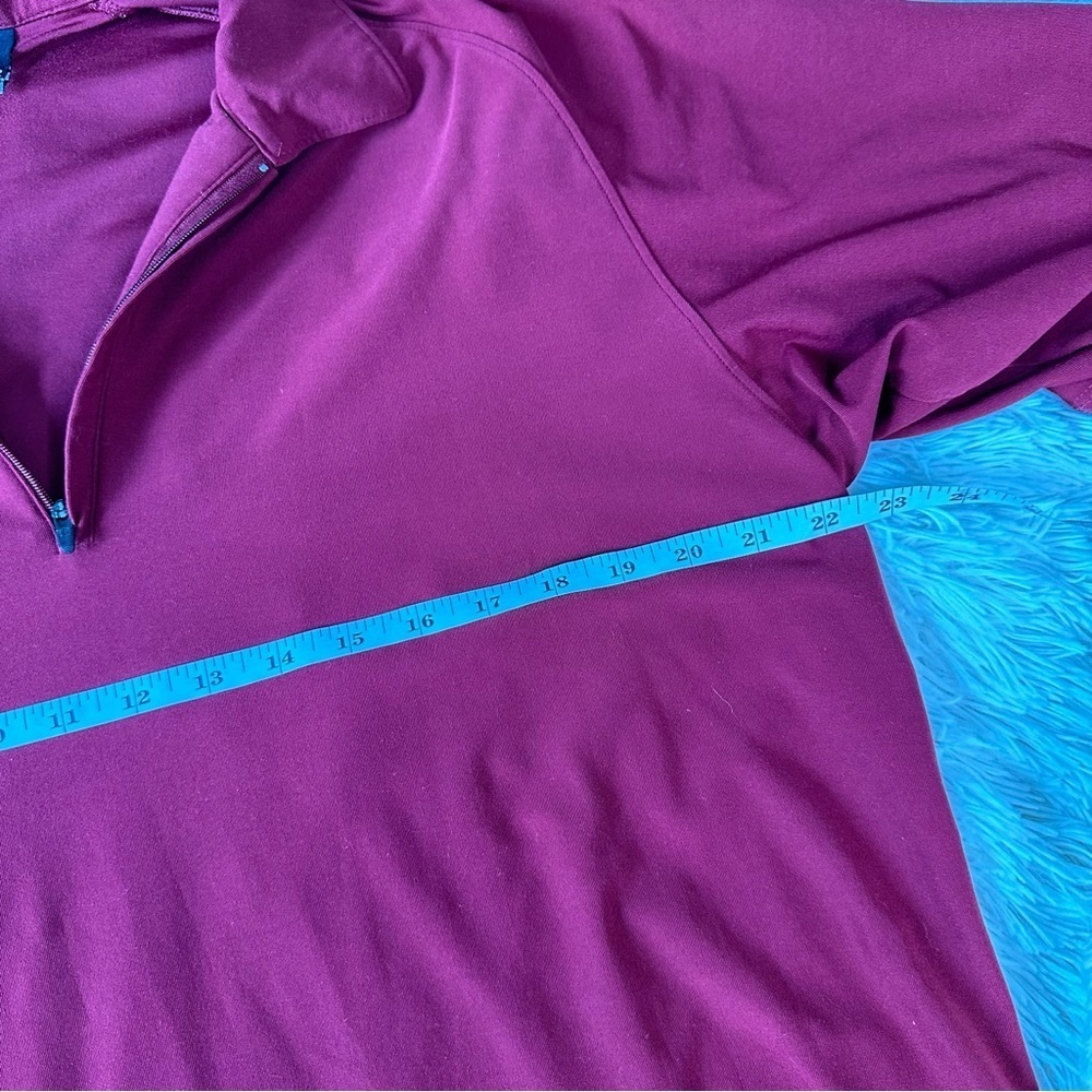 Nike Fit Dry Red Quarter Zip Short Sleeve Shirt Size Large - Picture 8 of 9